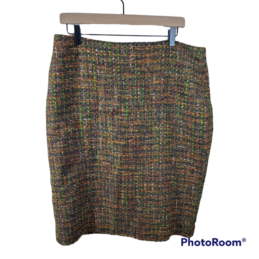 Talbots Skirt Career Tweed Vintage Business Casual Size 14